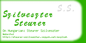 szilveszter steurer business card